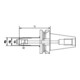 FORTIS Aufnahme Einschraubfräser DIN ISO 7388-2 AD/AF BT40 M8x50mm