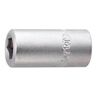 FORTIS Bit-Adapter 1/4" 25mm chromvanadiumstahl matt verchromt