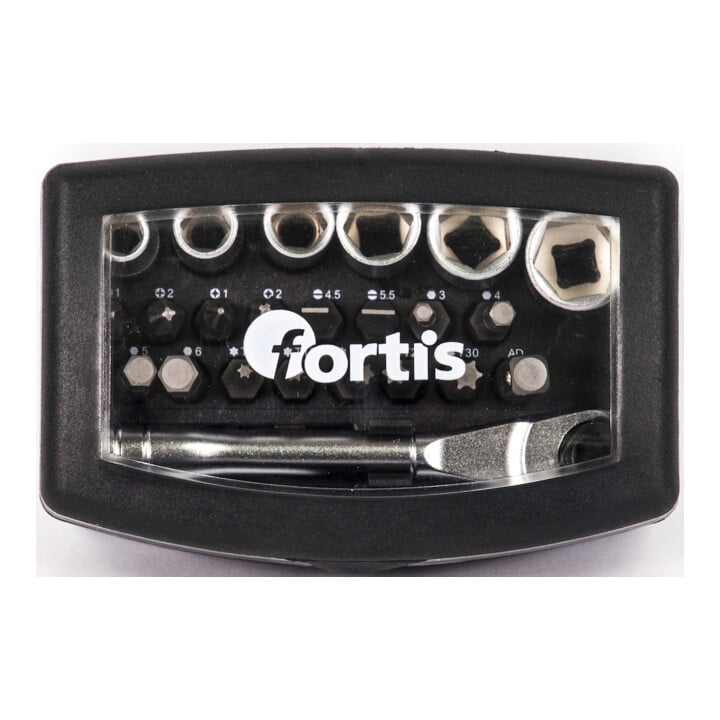 FORTIS Bit-Sortiment 24-teilig mit Bit-Ratsche