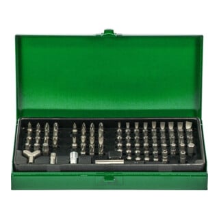 FORTIS Bit-Sortiment 75-teilig S2-Stahl Metallkasten