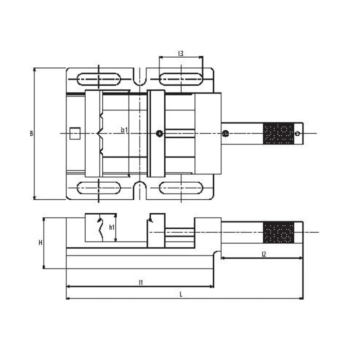 FORTIS Bohrmaschinenschraubstock 80mm