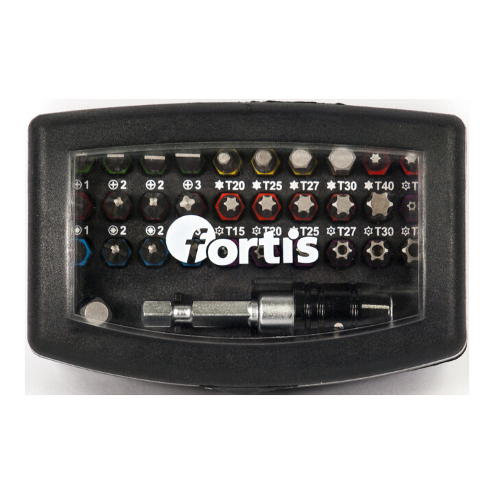 FORTIS Coffret de 32 embouts avec bague de couleur