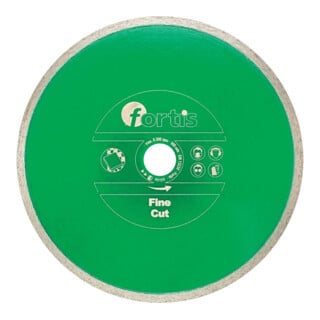 FORTIS Disque diamanté Fine Cut Ø 180 mm Hauteur de segment 8 mm Alésage 25,4 mm