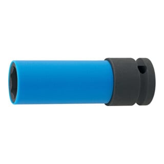 FORTIS Douille à clé à chocs 1/2" 17 x 85 mm avec manchon en plastique