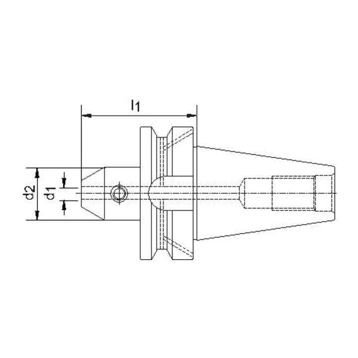 FORTIS Flächenspannfutter DIN ISO 7388-2 AD BT40 16x100mm