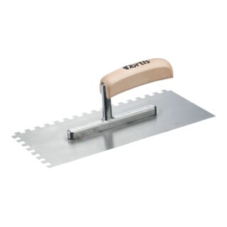 FORTIS Glättekelle 280 x 130mm gezahnt 8 x 8mm Stahl Buchenholzgriff