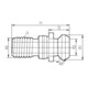 FORTIS Goujon de serrage ISO 7388II B SK50-M24 I.K