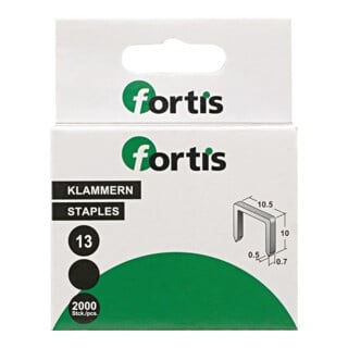 FORTIS Heftklammer 10mm 2000 Stück