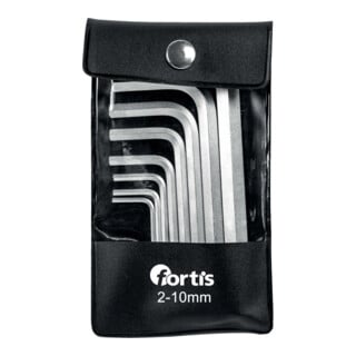FORTIS Jeu de tournevis d'angle 8 pièces 2-10 mm avec étui