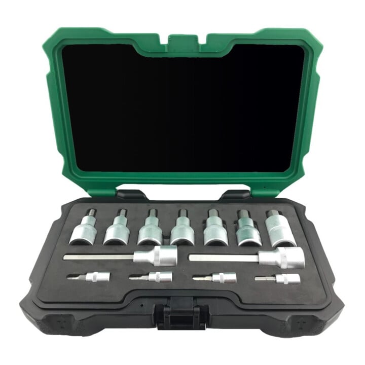 FORTIS Jeu d'embouts tournevis hexagonaux intérieurs 1/4+1/2" 3-17mm 13 pièces