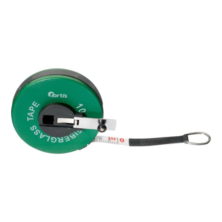 FORTIS Kapselbandmaß Glasfaser 10m x 15mm Maßanfang A