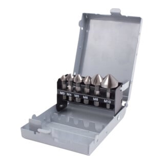 FORTIS Kegelsenker-Bit-Satz D3126 HSS 1/4 Zoll 6,3-20,5mm