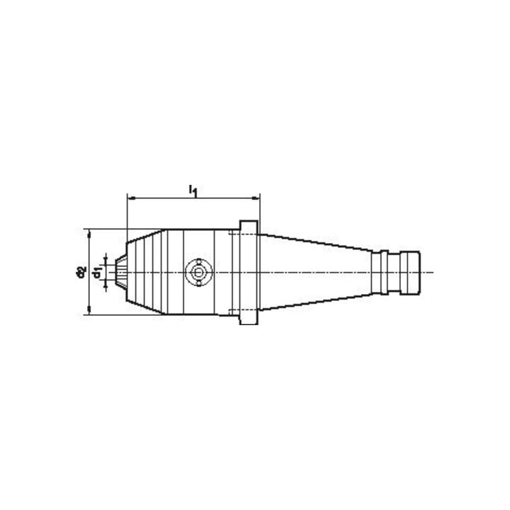 FORTIS Kurzbohrfutter DIN2080 SK40 1,5-16 R/L