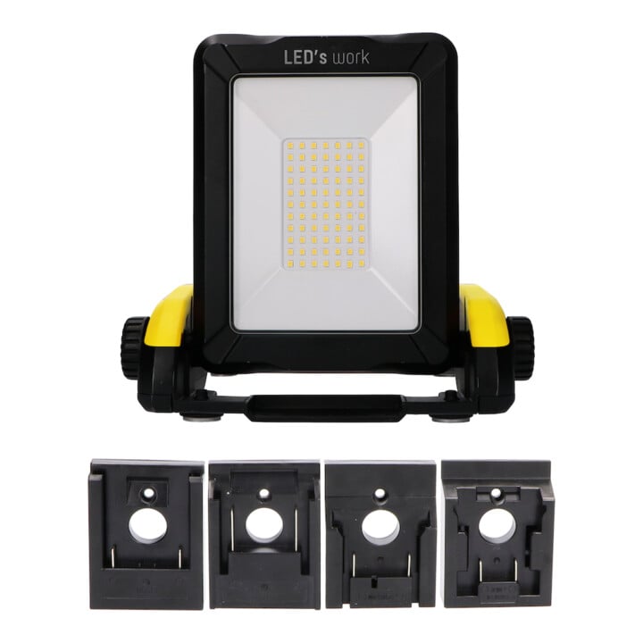 FORTIS Lampe de travail sans fil système de batterie interchangeable 18V 2900 lumens incl. adaptateur