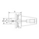 FORTIS Mandrin de bridage de surface DIN ISO 7388-2 AD BT40 6x100 mm