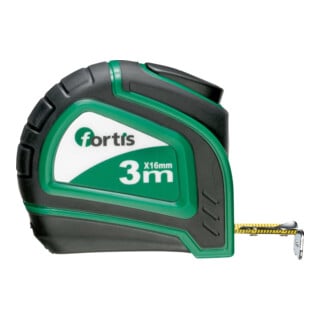 FORTIS Mètre ruban à poche avec arrêt de bande 8 m x 25 mm