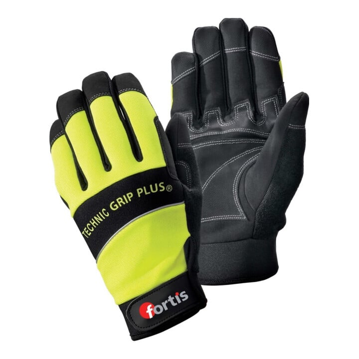 FORTIS Montagehandschuh Hand.Technic Grip+ orange/schwarz Gr. 8