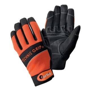 FORTIS Montagehandschuh Technic Grip orange-schwarz Gr. 8
