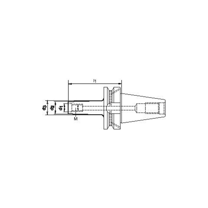 FORTIS Porte-outil pour fraise à visser DIN ISO 7388-2 AD/AF BT40 M12x50mm