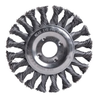 FORTIS Rundbürste Stahldraht 115 x 0,5mm gezopft
