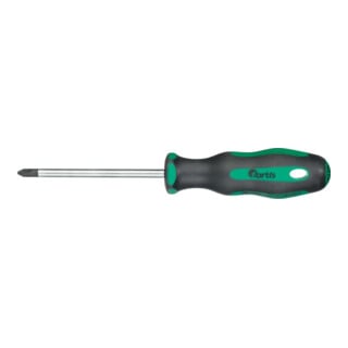 FORTIS Schraubendreher PH2 100mm verchromt Chrom-Vanadium-Stahl schwarze Spitze