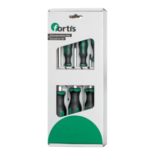FORTIS Schraubendreher-Satz Schlagkappe Schlitz/PH 6-teilig