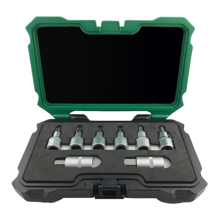 FORTIS Schraubendrehereinsatz Satz 1/2" Innensechskant 5-17mm 8-teilig