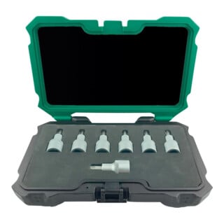 FORTIS Schraubendrehereinsatz Satz 1/2" T20 bis T50 7-teilig
