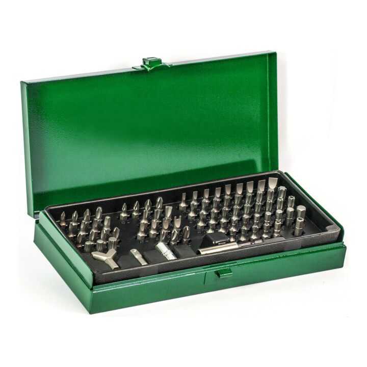 FORTIS Set de 75 embouts en acier S2, boîte métal