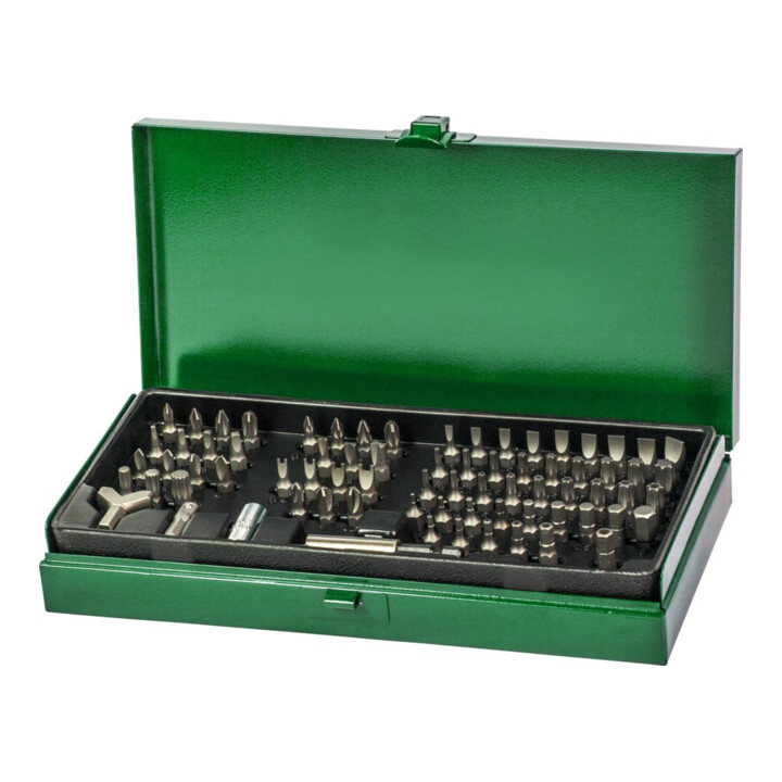 FORTIS Set de 75 embouts en acier S2, boîte métal
