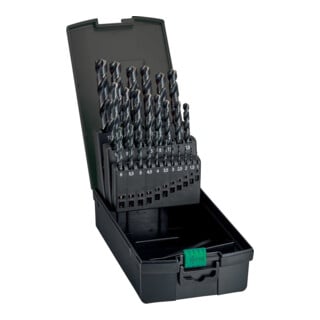 FORTIS Set de forets hélicoïdaux E/D/E DIN338 HSS bronze 1,0-13,0 mm foret de noyau
