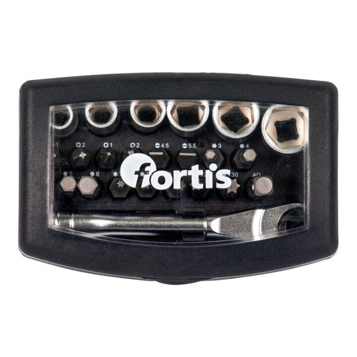 FORTIS Set d'embouts 24 pièces avec cliquet à embouts