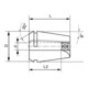 FORTIS Spannzange ER16-5,5x4,3 mit Vierkant