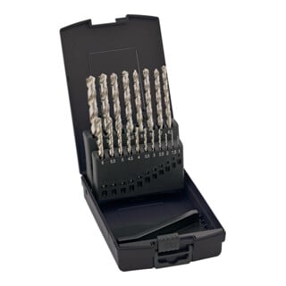 FORTIS Spiralbohrer-Satz HSS-E DIN338 1-10,5mm geschliffen INOX