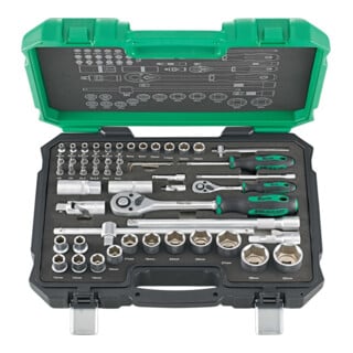 FORTIS Steckschlüssel-Garnitur 1/4" + 1/2" 55-teilig