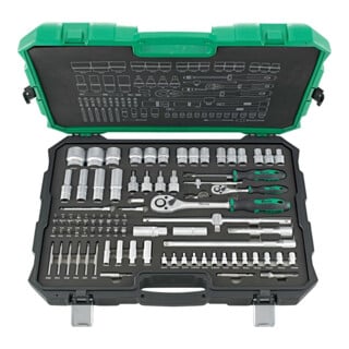 FORTIS Steckschlüssel-Garnitur 1/4" + 1/2" 91-teilig matt verchromt