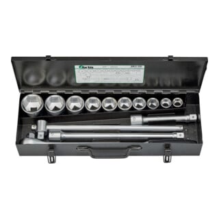 FORTIS Steckschlüssel-Garnitur 3/4" 14-teilig verchromt Chrom-Vanadium-Stahl
