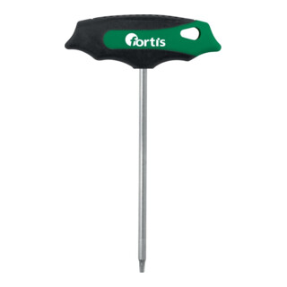 FORTIS T-Griff-Schraubendreher T15 x 100mm matt verchromt S2-Stahl