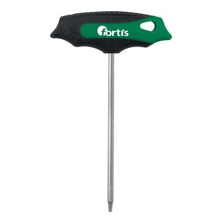 FORTIS T-Griff-Schraubendreher T40 x 100mm matt verchromt S2-Stahl