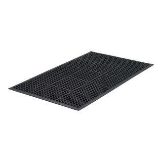FORTIS Tapis de poste de travail rond 1520 x 910 mm 13 mm NBR/SBR noir résistant à l’huile