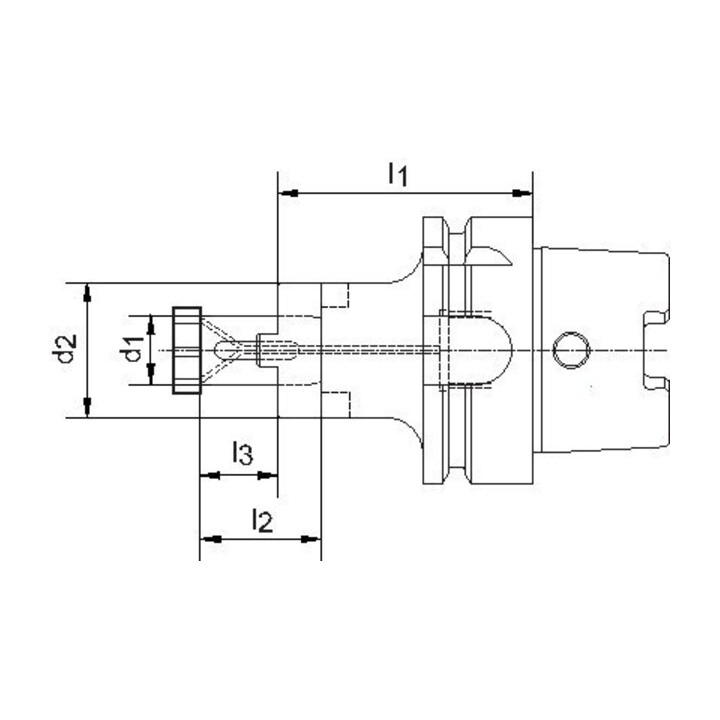 FORTIS Tige porte-fraise combinée DIN69893A HSK-A63 27x100mm
