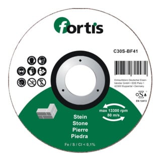 FORTIS Trennscheibe Stein 230 x 3,0mm gerade