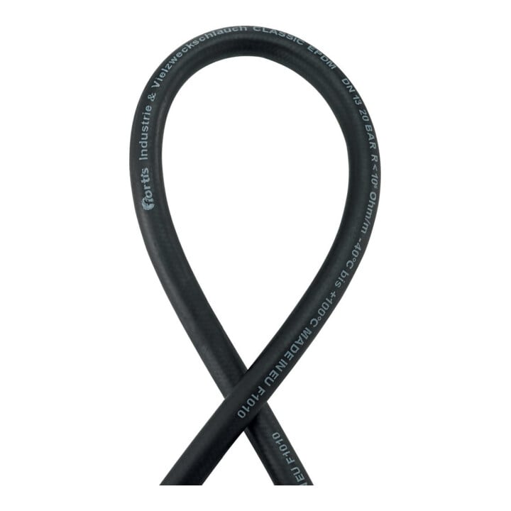 FORTIS Tuyau industriel et polyvalent CLASSIC EPDM noir 13 x 3,5 mm 40 m