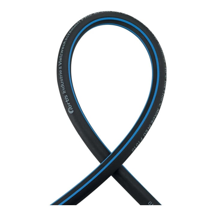 FORTIS Tuyau industriel et polyvalent PRO 25 x 5,0 mm EPDM noir/bleu 40 m