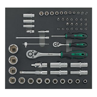 FORTIS Werkzeugmodul 2/3 376 x 395 x 30mm Steckschlüssel 1/4" 1/2"
