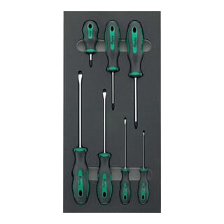 FORTIS Werkzeugmodul Schraubendreher 6-teilig Schlitz PH 188 x 395 x 30mm