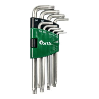FORTIS Winkelschraubendreher-Satz 9-teilig T9-T45 Kunststoffhalter