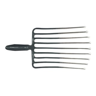 Fourche à cailloux 9, L. des dents 330 mm avec douille à ressort, sans manche ac