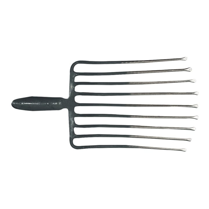Fourche à cailloux 9, L. des dents 330 mm avec douille à ressort, sans manche ac