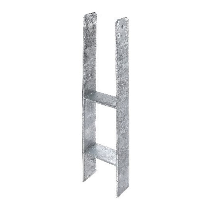 Fourche d'ancrage pour montant en H largeur 101mm galvanisée